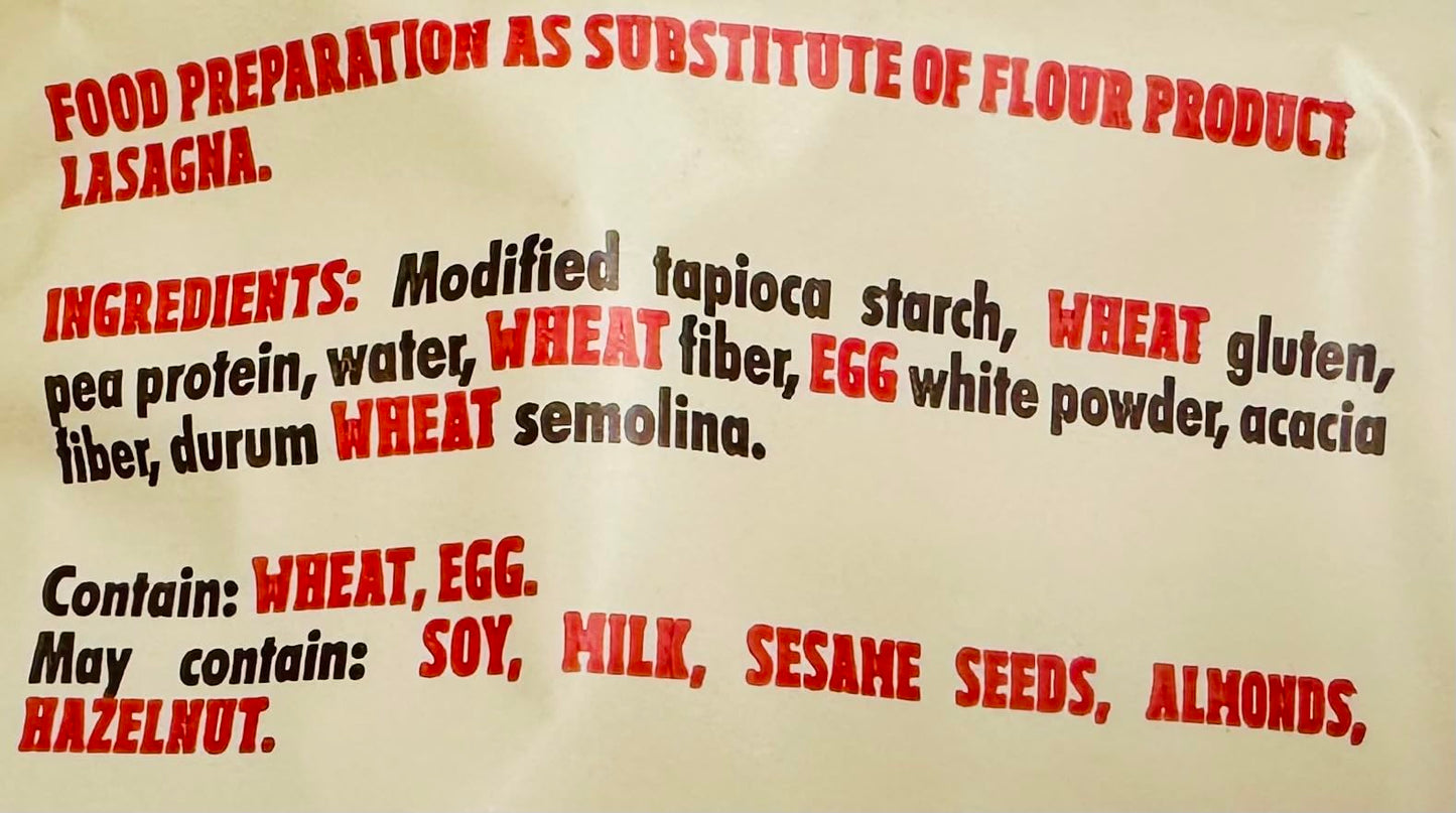 Great Low Carb Company Lasagreat Lasagna Shape 7 Oz Pastas, Keto, Low Carb, High Protein. 5 Net Carbs, 19G Protein (1 Pack)