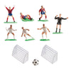 Dekora - Soccer Kit For Cake Decorating - Birthday Cake Toppers - Soccer Cake Toppers - Pack 10 Soccer Cake Toppers