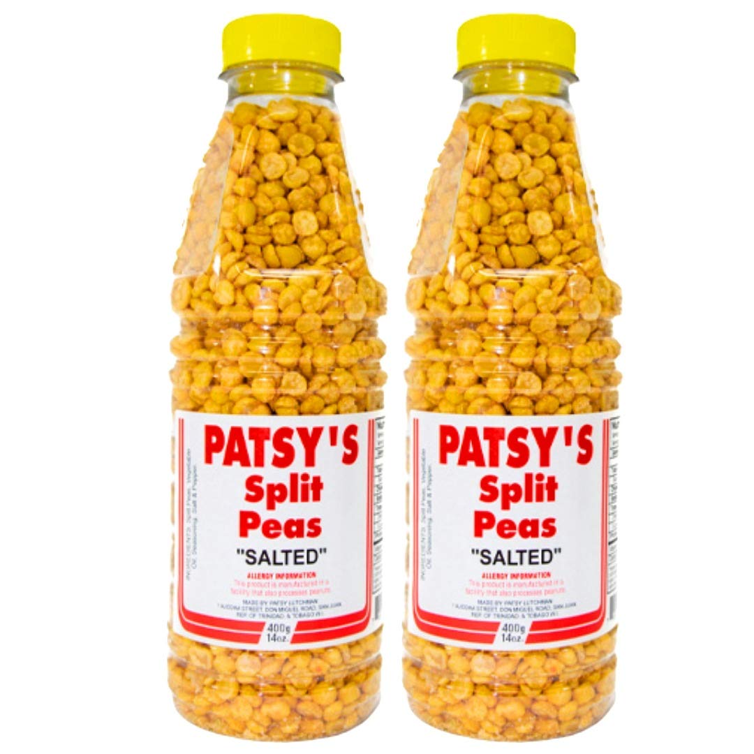 Patsys Split Peas (Salted) - 14oz (Pack of 2) - Trinidad & Tobago Snacks