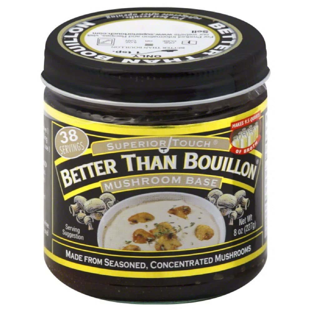 Better Than Bouillon Premium Mushroom Base, 8 OZ, Makes 9.5 Quarts of Broth, 38 Servings
