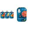 Gerber Baby Food Pouches, Toddler Fruit Variety Pack (18 Count) And Gerber Spaghetti Rings In Meat Sauce (6 Count)