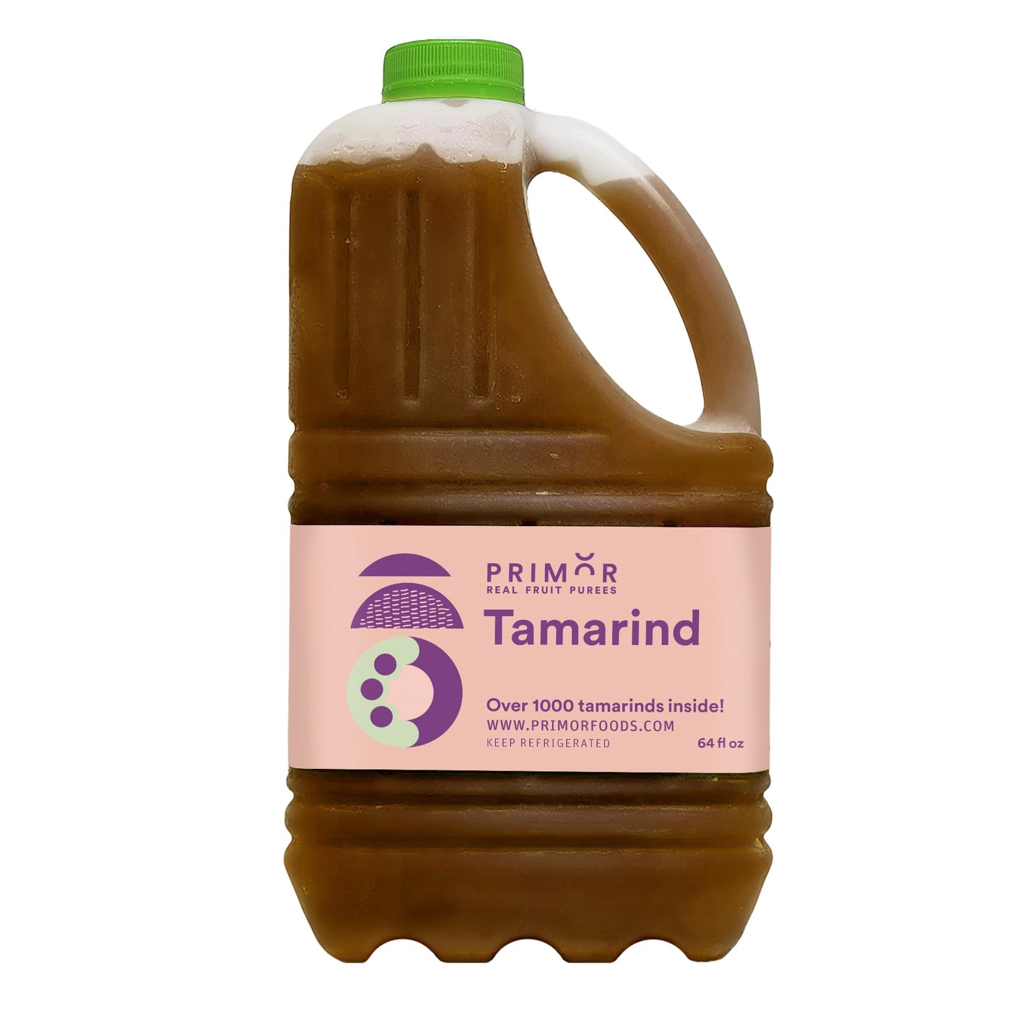 PRIMOR Fruit Puree Tamarind - 64 Fl Oz - Made with Real Fruit for Juices, Smoothies, Cocktails, Desserts and More