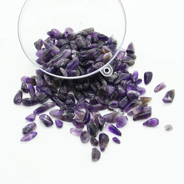 Orientrea 1.1Lb Natural Crushed Amethyst Crystal Tumbled Chips-Healing Crystals Chips Bulk, Crushed Crystal Gemstones For Crafts