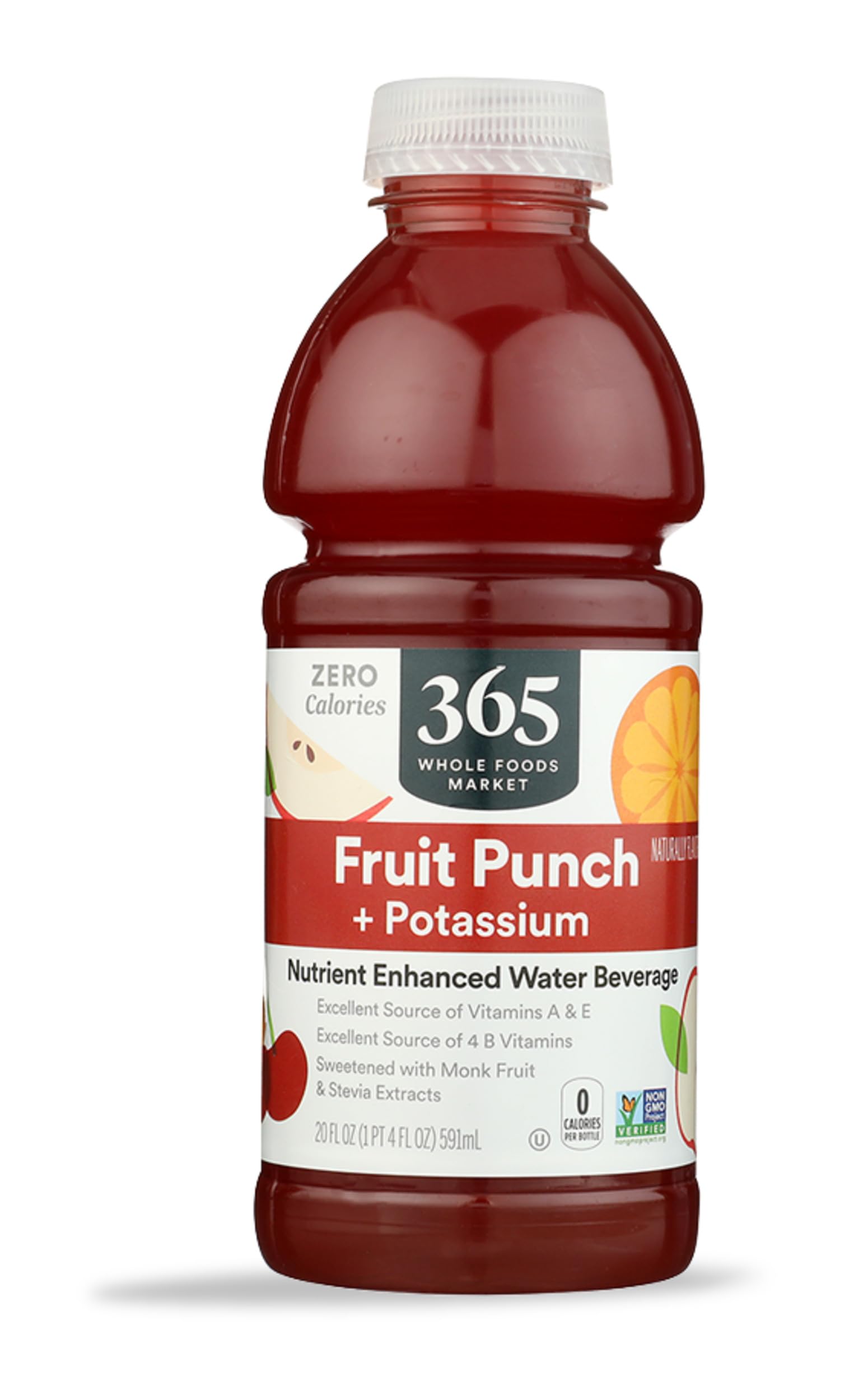 365 By Whole Foods Market, Water Nutrient Fruit Punch Potassium No Calorie, 20 Fl Oz