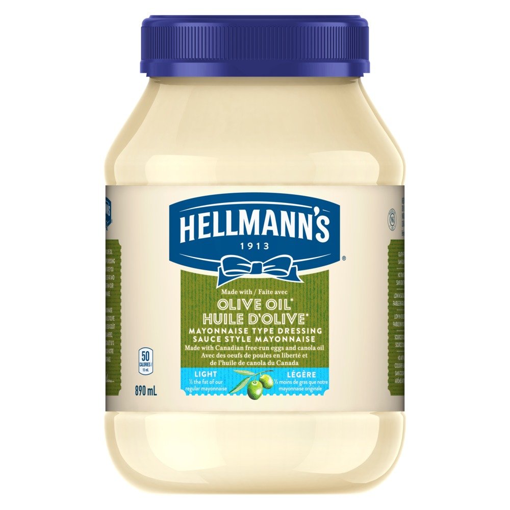 Hellmanns Light Olive Oil Mayonnaise, 890mL/30oz