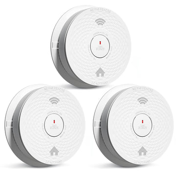 Siterlink Smoke And Carbon Monoxide Detector Combo With Voice Alert, Dual Sensor Fire And Co Alarm With Led Light And Test Butto