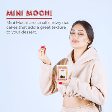 Fanale Mini Mochi Sweet Rice Cake - Rainbow Mixed Color Snack For Frozen Yogurt Toppings/Ice Cream Toppings/Shaved Ice Toppings