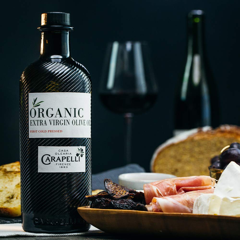 Carapelli - Organic Extra Virgin Olive Oil: Cold-Pressed Organic Evoo - 33.8 Fluid Ounces (1 Liter)