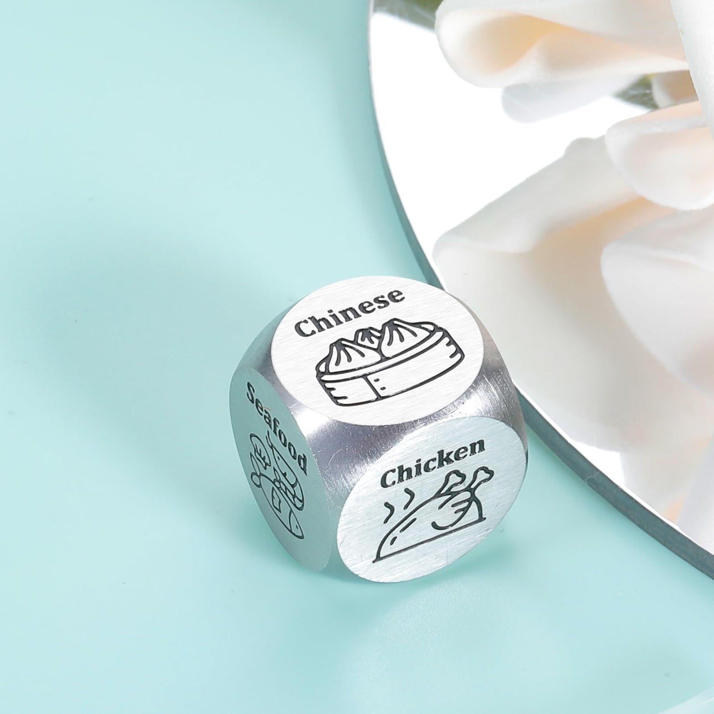 Food Dice-Men Gift Ideas for Valentines Day,Food Decision Dice for Girlfriend Boyfriend,Valentines Day Gifts for Him,11th Annive