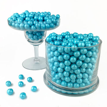 Color It Candy Shimmer Powder Blue Sixlets 2 Lb Bag - Perfect For Table Centerpieces, Weddings, Birthdays, Candy Buffets, & Part