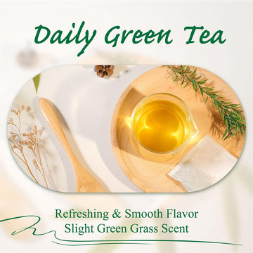 Wt Weetee Green Tea Bags, 100 Count Pure Green Tea, Super Antioxidant | Resealable Kraft Bag | Brew Hot Or Iced