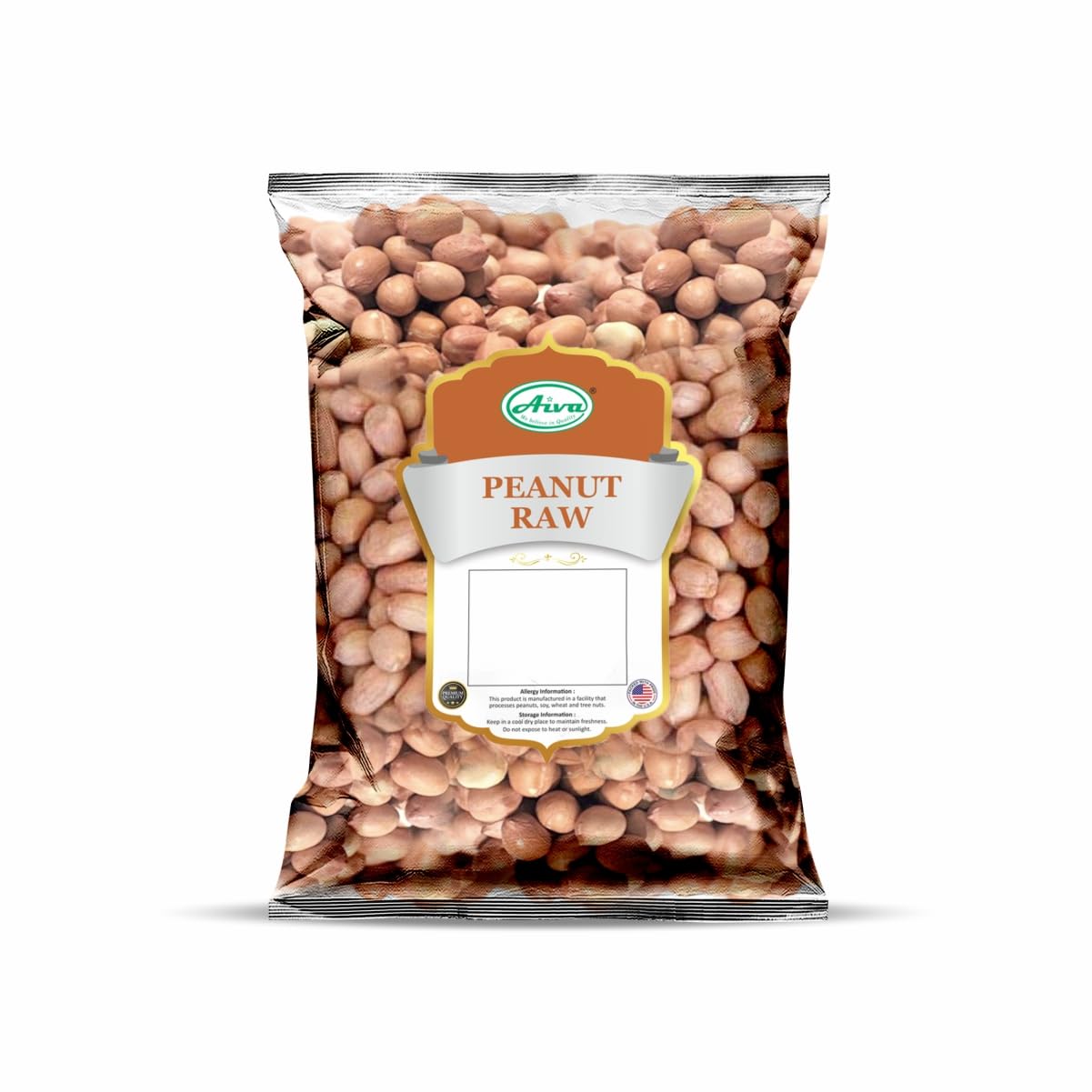 Aiva Raw Spanish Peanuts (5 Lb) Bulk - Whole Unsalted Peanuts For Snacking, Cooking, And Baking | Product Of Usa | Spanish Premi