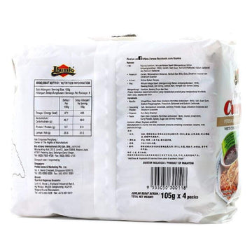 Ibumie Penang White Curry Mee - Fragrant & Spicy, Creamy Broth, 4 Pack (3.7 oz each) - Authentic Malaysian Flavor
