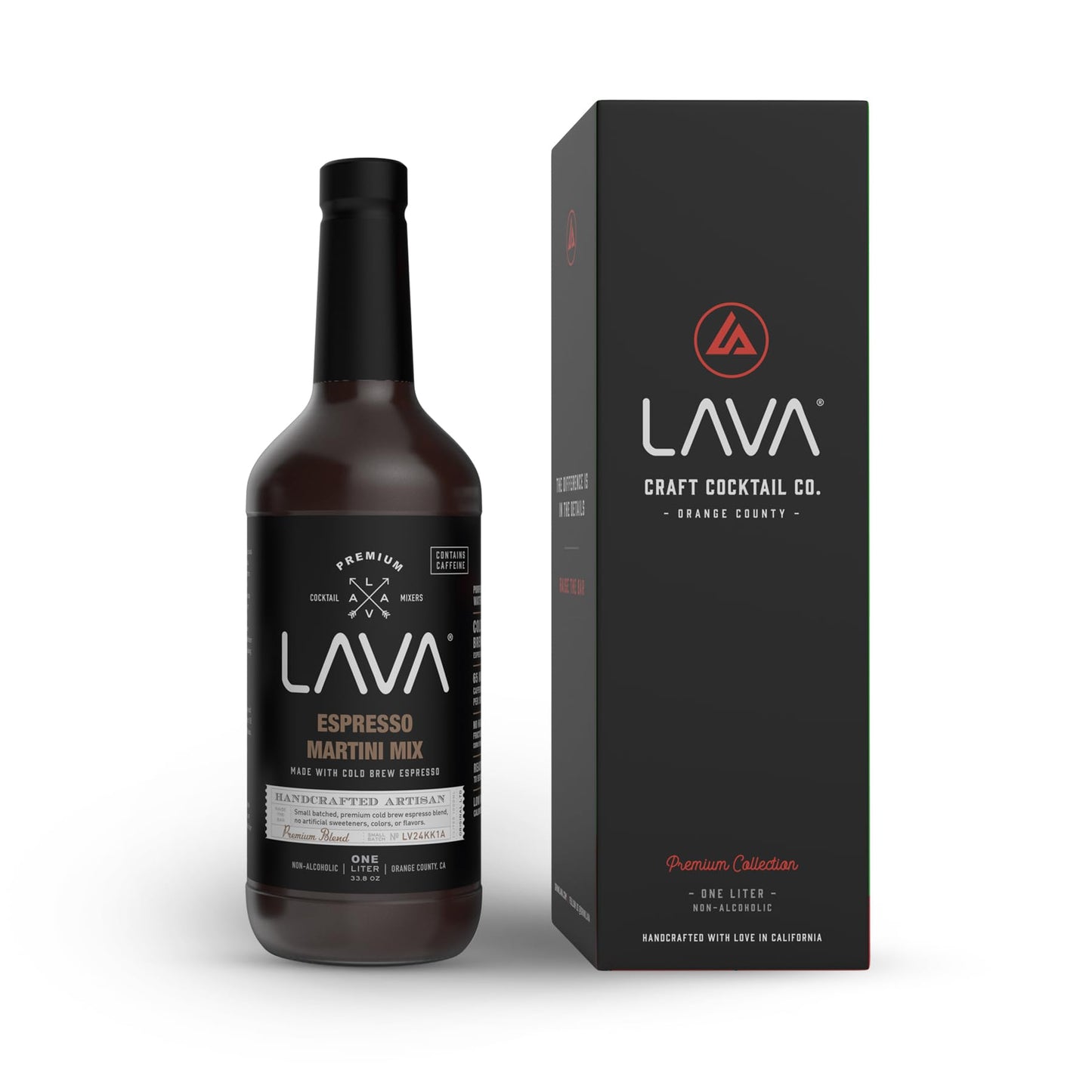 Lava Top-Grade Espresso Beverage-Style Mix Cold Brew Espresso 65Mg Energy Blend Per Serv. No Artificial Sweeteners Colors Or Flavors Espresso Beverage-Style Gift 1-Liter (33.8Oz) Glass Bottle