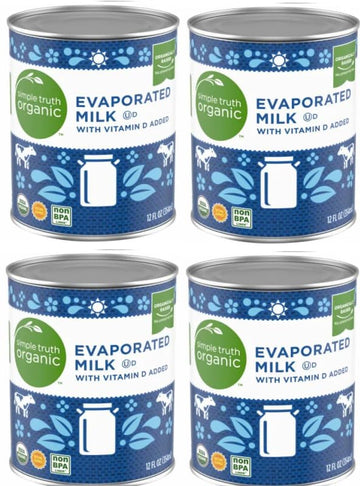 Pack Of 4 Organic Evaporated Milk with Vitamin D 12 oz.