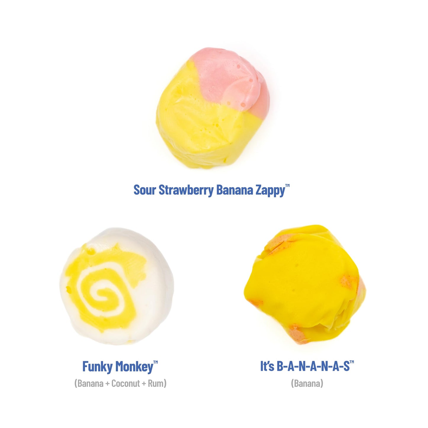 Taffy Shop Totally Bananas, Salt Water Taffy - Assorted Gourmet Soft Chewy Candy, Variety Pack, Bulk Sweet Snack, Fresh Gift & G