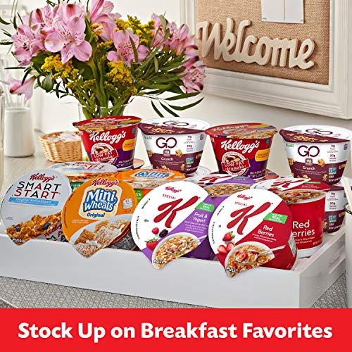 Kellogg s Wellness Assortments Breakfast Cereal in a Cup, Variety, 2.2oz (60 Count)