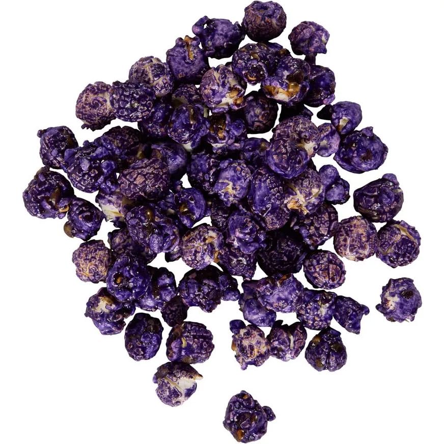 Purple Popcorn Bucket With Scoop, 20 Ounce, Grape Flavored Popcorn Tub, Fresh Gourmet Popcorn, The Hampton Popcorn & Candy Compa