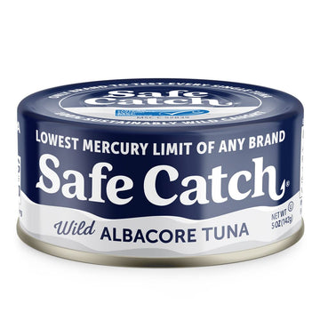 Safe Catch Wild Albacore Tuna - Canned Low Mercury, Gluten-Free, Non-GMO, 5oz (Pack of 6)