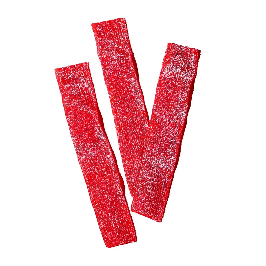 Joyride Sweets Sour Candy Strips - 3.5oz, Plant-Based, Vegan, 80% Less Sugar, Sour Strawberry Flavor