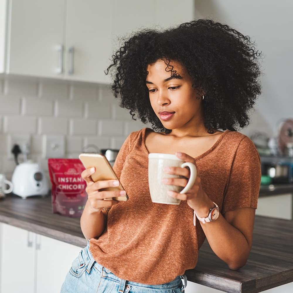 CHICORAYA Instant Chicory Coffee - Caffeine-Free Decaf Beverage Blend - Keto & Vegan - 14.1 oz - No Sugar - Roasted Root Powder