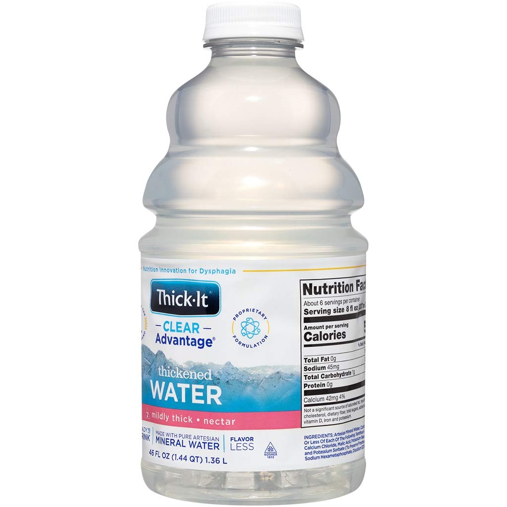 Thick-It Clear Advantage Thickened Water - Nectar Consistency, 46 Oz Bottle (Pack Of 4)