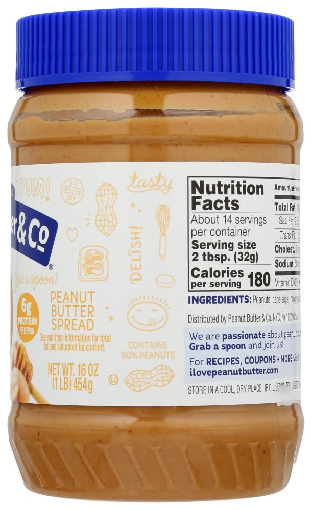The Bees Knees Peanut Butter Blended with Scrumptious Honey - 16 oz. (12 Pack) 12