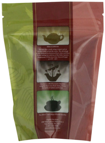 English Tea Store Loose Leaf, Earl Grey Green Tea Pouches, 4 Ounce