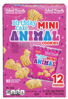 Bentons Birthday Cake Mini Animal Cracker Cookies, On the Go, 12 individual Pouches, 1 oz Each, (1 Pack) School Friendly, Nut Fr