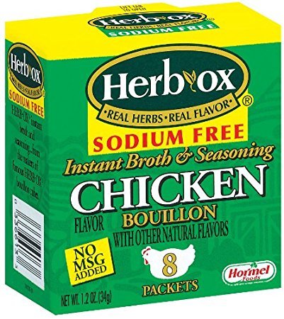 Herb-Ox Bouillon Chicken Instant Broth and Seasoning, 1.2 oz, 8 Count (Pack of 1)
