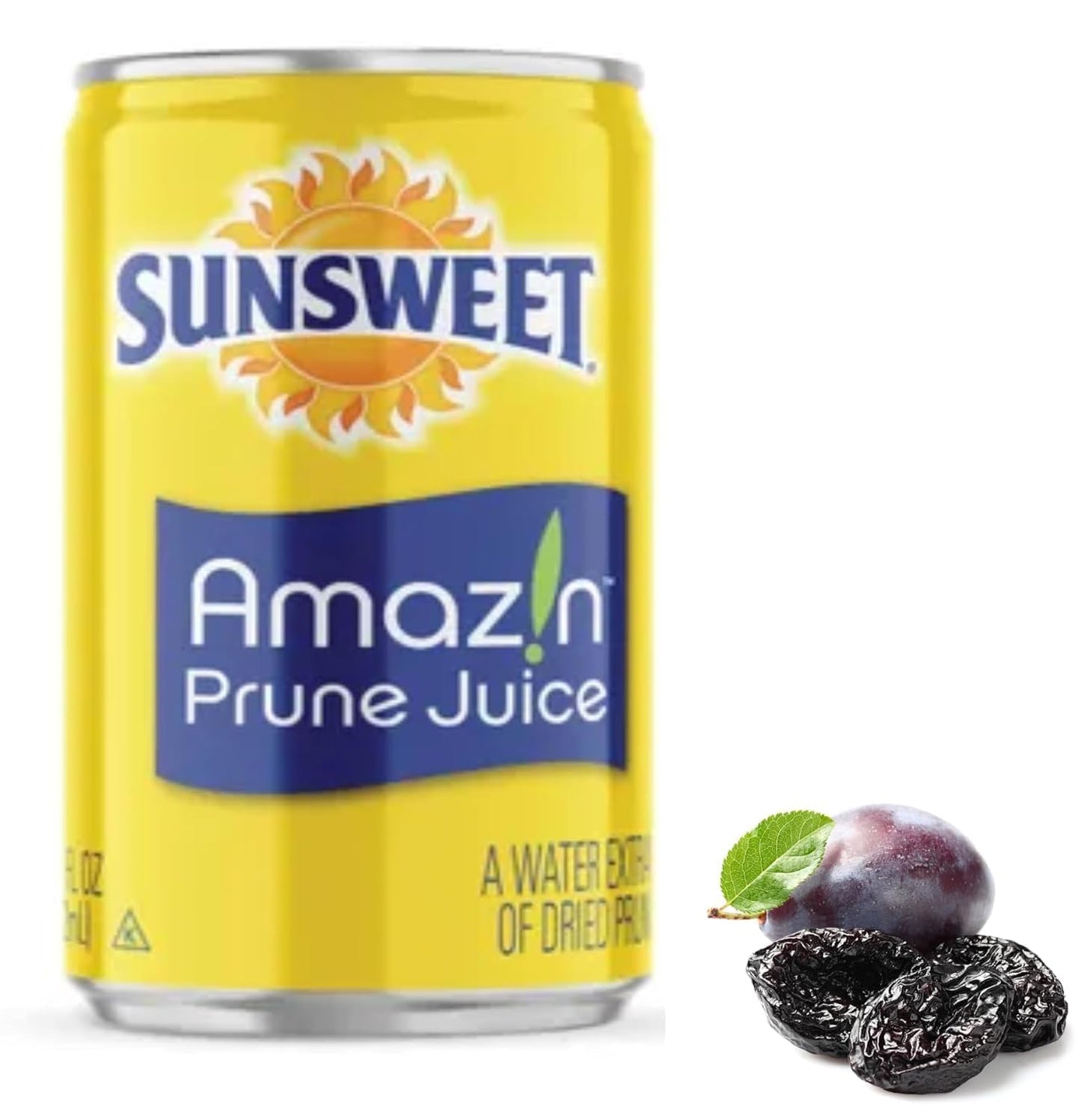 Sunsweet Prune Juice - Pack of 8 Cans - 7.5 oz Cans - Amazin Prune Juice - Excellent Source of Fiber - Keep Your Digestive System in Balance