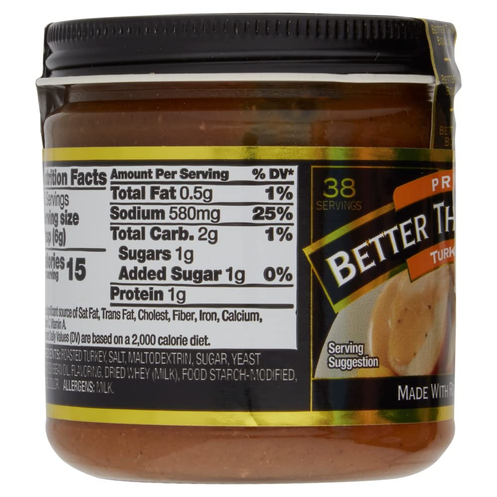 Better Than Bouillon Premium Turkey Base, Made With Roasted Turkey, 38 Servings Per Jar (8 Ounce (Pack Of 1))