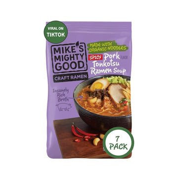 Mike s Mighty Good Craft Ramen, Spicy Pork Tonkotsu Ramen Soup, 2.4 Ounce (Pack of 7)