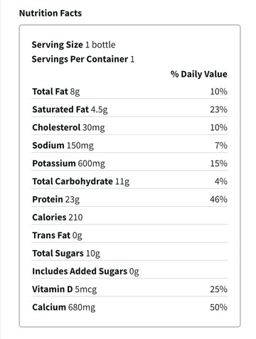 A-ONE Fairlife UFM 2% Reduced Fat Milk, 14 Fl Oz Bottles, Pack of 6