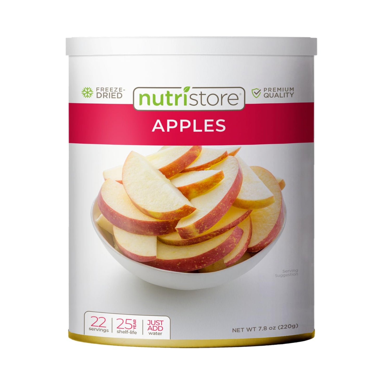 Nutristore Freeze Dried Fuji Apples | #10 Can Fruit | Perfect Healthy Snacks | Bulk Survival Emergency Food Storage Supply | Low