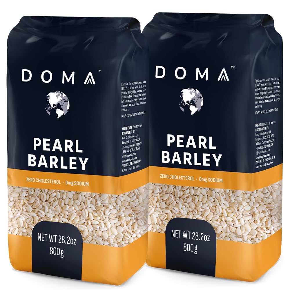 Doma Pearl Barley 3.52Lb (2X1.76 Lb) - Great For Soups, Stews, Salads, Risotto, Pilaf, Nutrient-Rich, Premium Grains, Non-Gmo