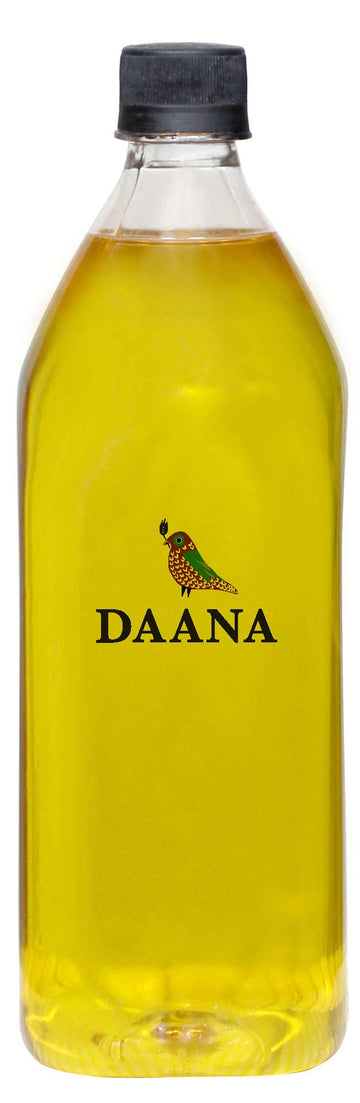 Daana Organic Peanut Oil - Extra Virgin, Cold Pressed, 34 Fl Oz - USDA Certified, Healthy Cooking Oil