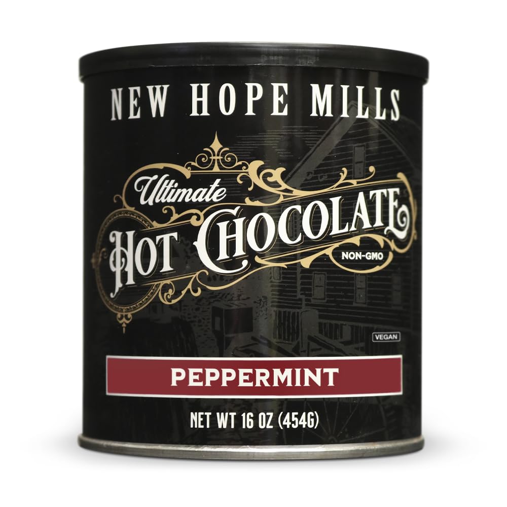 Ultimate Hot Chocolate By New Hope Mills Non-Gmo 16Oz Vegan (Peppermint)
