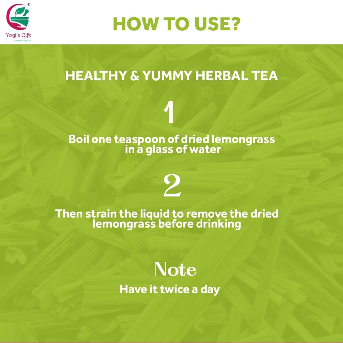 Dried Lemongrass 4 Oz | Cut And Sifted Loose Leaf | Aroma Rich Lemon Grass | By Yogi'S Gift