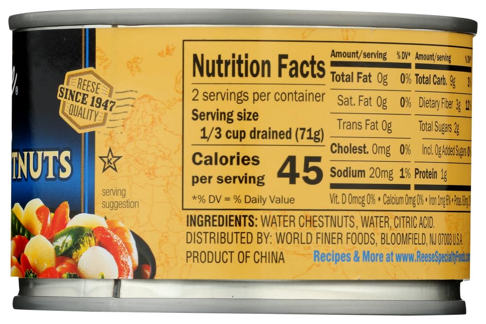 Reese Slcd Waterchestnut ( 24 X 8 Oz )