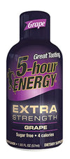 5 Hour Energy Drink Shot, Extra Strength Grape, 1.93 Fl Oz (Pack of 6)