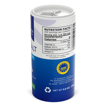 Fine Sea Salt From France - Celtic Sea Salt With Built In Sea Salt Shaker, Ready To Use. 8.8 Oz - Pack Of 2