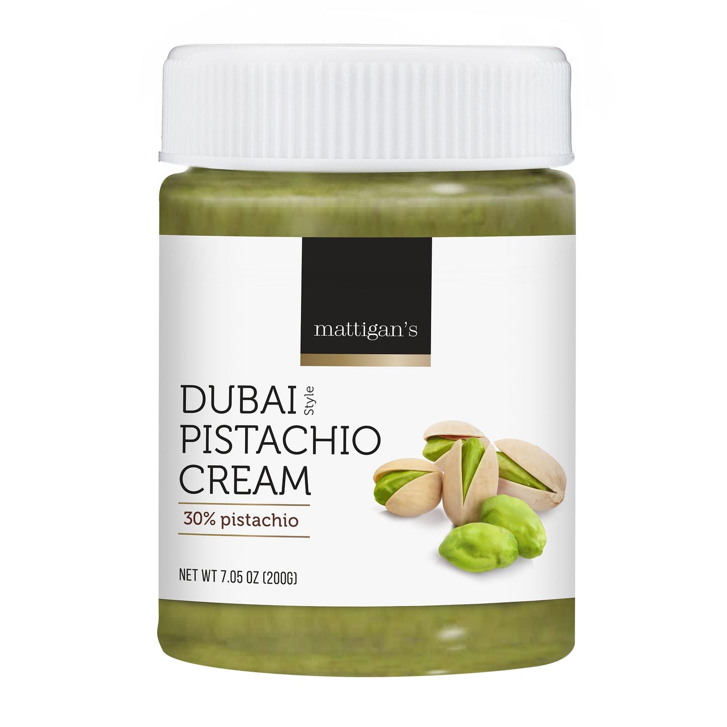 Mattigan’S Dubai Style Pistachio Cream, Silky Pistachio Spread, Make Your Own Viral Dubai Chocolate Bars, Gourmet Spreadable Chocolate, Enhanced Spread, Great Topping, Filling, & Gift – 7.05 Oz