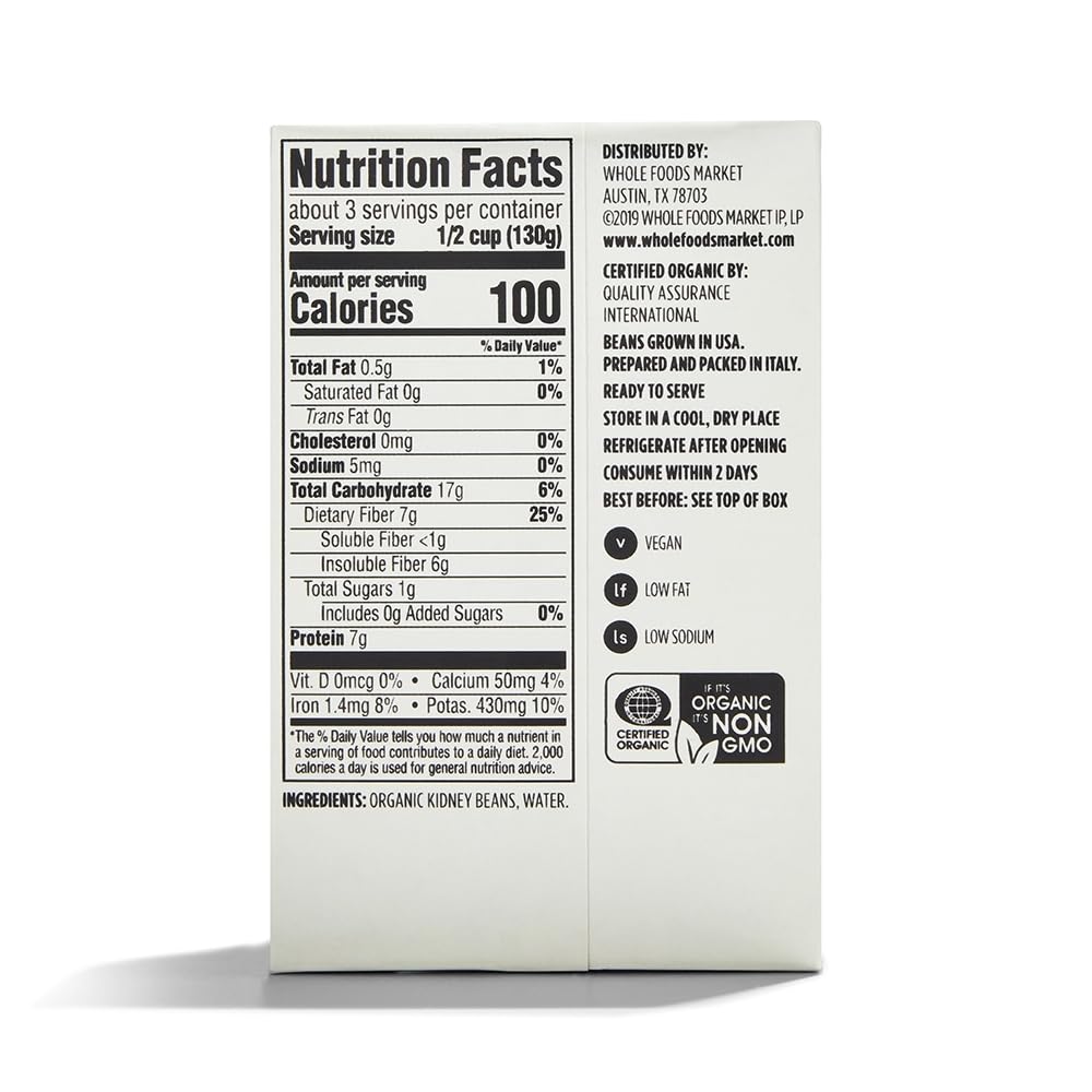 365 By Whole Foods Market, Beans Kidney No Salt Added Organic, 13.4 Ounce