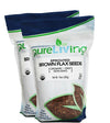 Pure Living Sprouted Brown Flax Seeds, 2 Packs -15 Ounce Each
