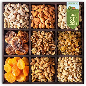 Hyperfoods New Year Gift Christmas Gifts Christmas Items Christmas Gift Hampers Dry Fruits Gift Pack Blue L9 Basic Nuts And Dry