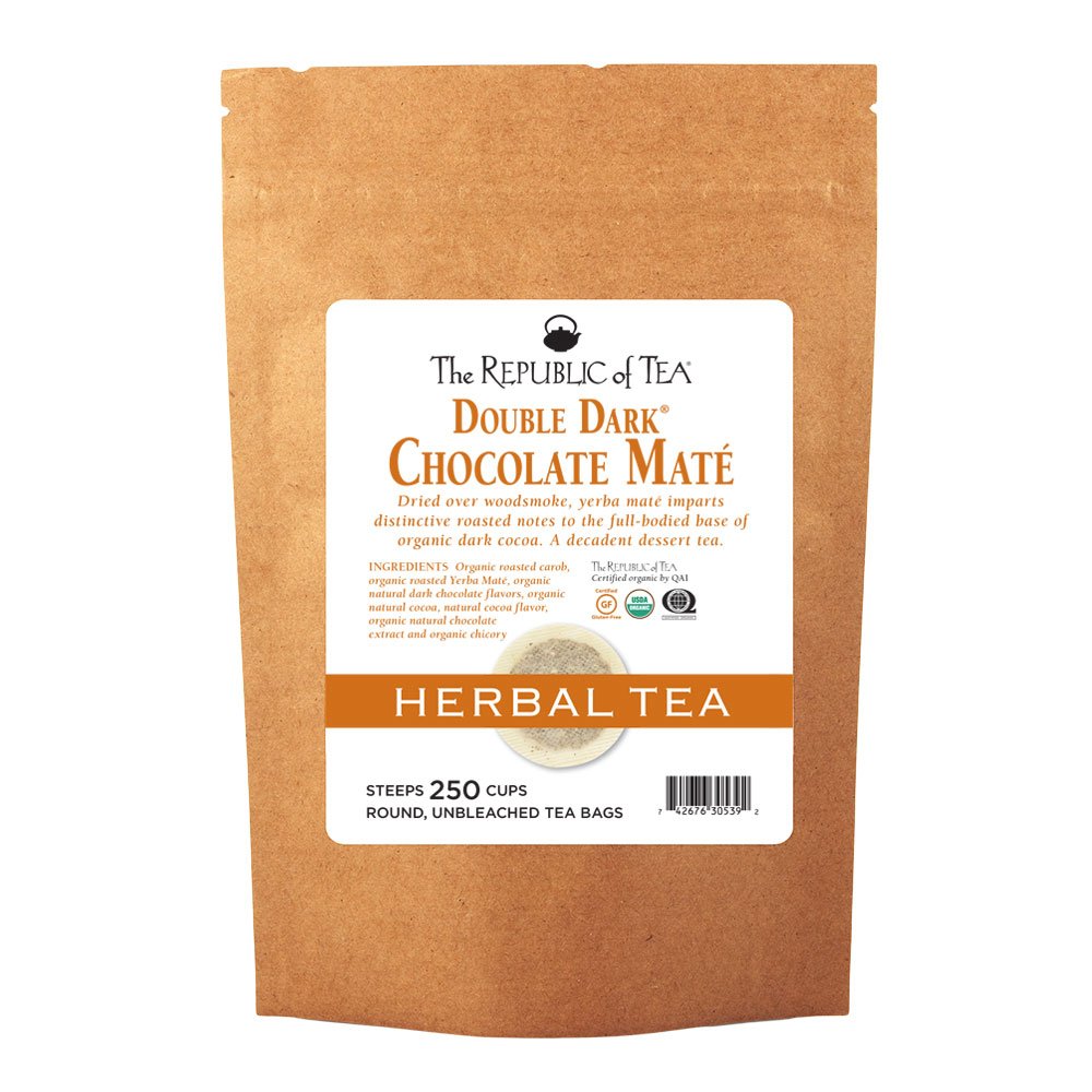 The Republic Of Tea Organic Double Dark Chocolate Mate 250 Tea Bag Bulk