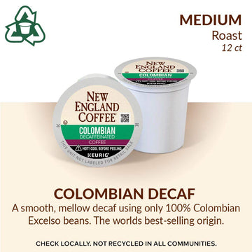 New England Coffee Colombian Supremo Medium Roast Single Serve Pods, 32Ct Box (Pack Of 1)