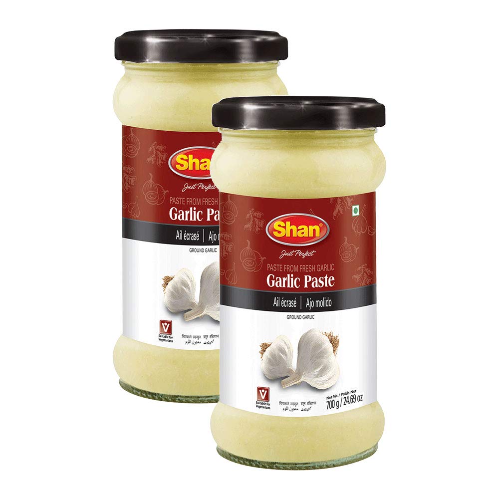 Shan Garlic Paste 24.69 oz (700g) - Traditional Taste Enhancing Cooking Paste from Fresh Ground Garlic - Suitable for Vegetarian
