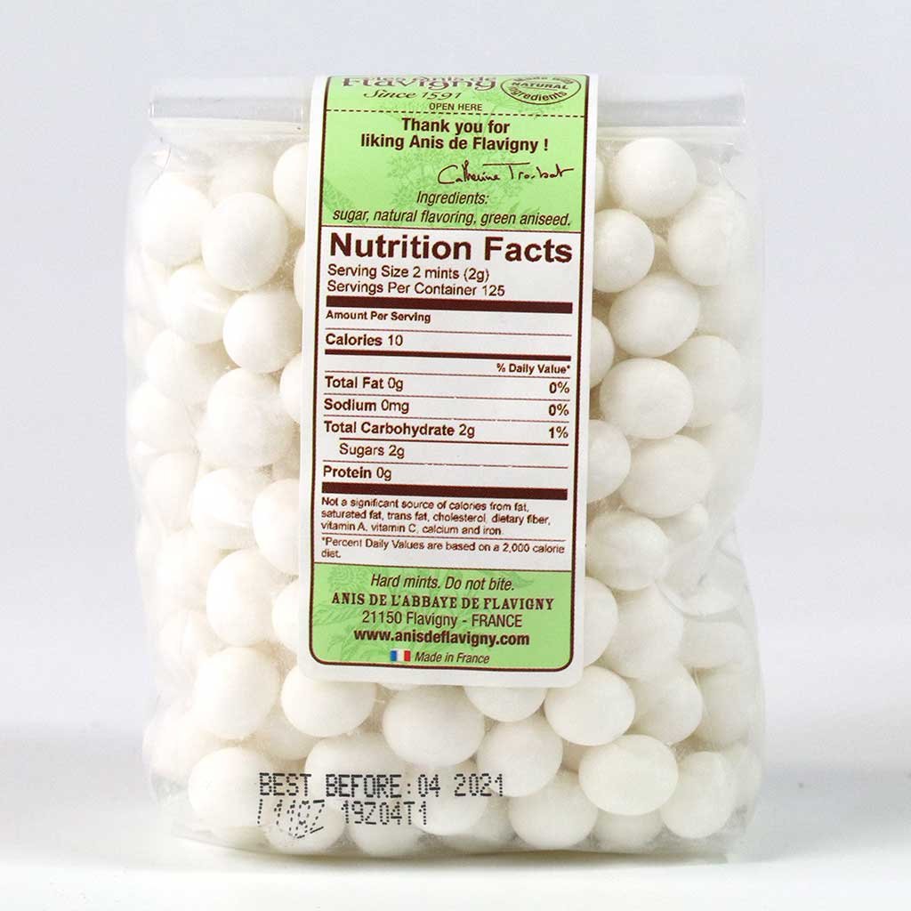 Abbaye de Flavigny Anise Drops - French Hard Candy - 8.8 oz - White